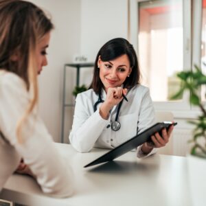 woman consulting with doctor
