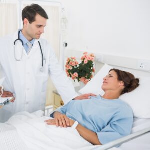 doctor consulting patient in hospital